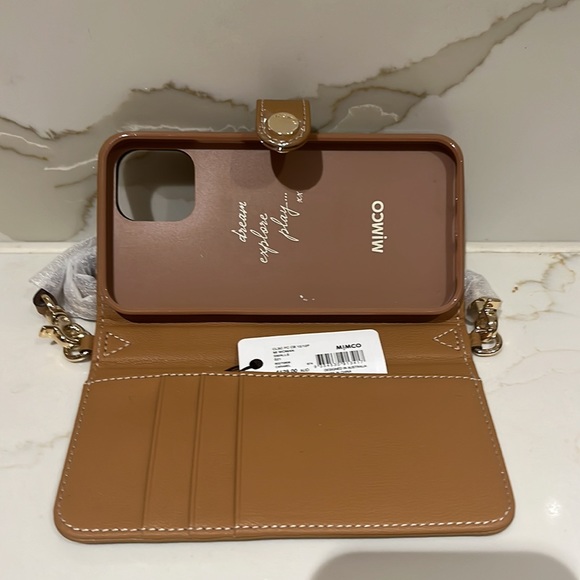 MIMCO Tan iPhone 12 12P Card Purse Crossbody Chain Carry Case NWT RRP$129 - Picture 8 of 9